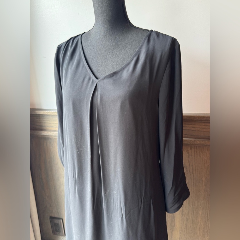 Decree Gray 3/4 Sleeve little black dress NWT size large - Picture 2 of 9